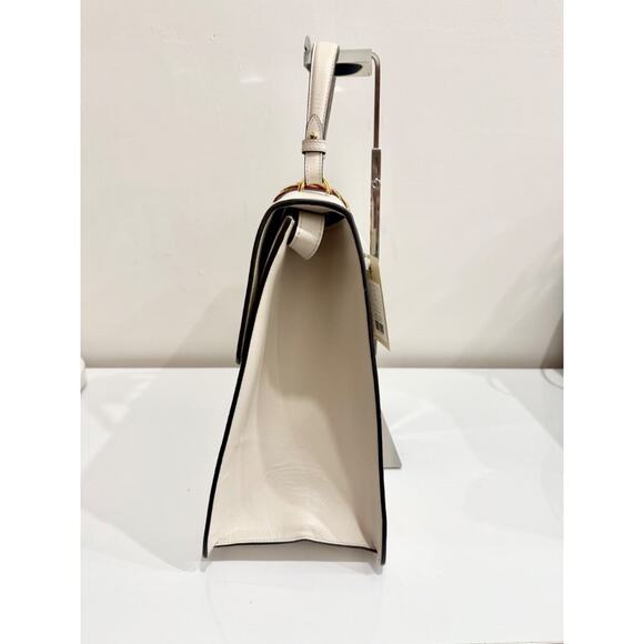 Gucci Large Sylvie 1969 Leather Handbag with Removable Strap White - Picture 5 of 15